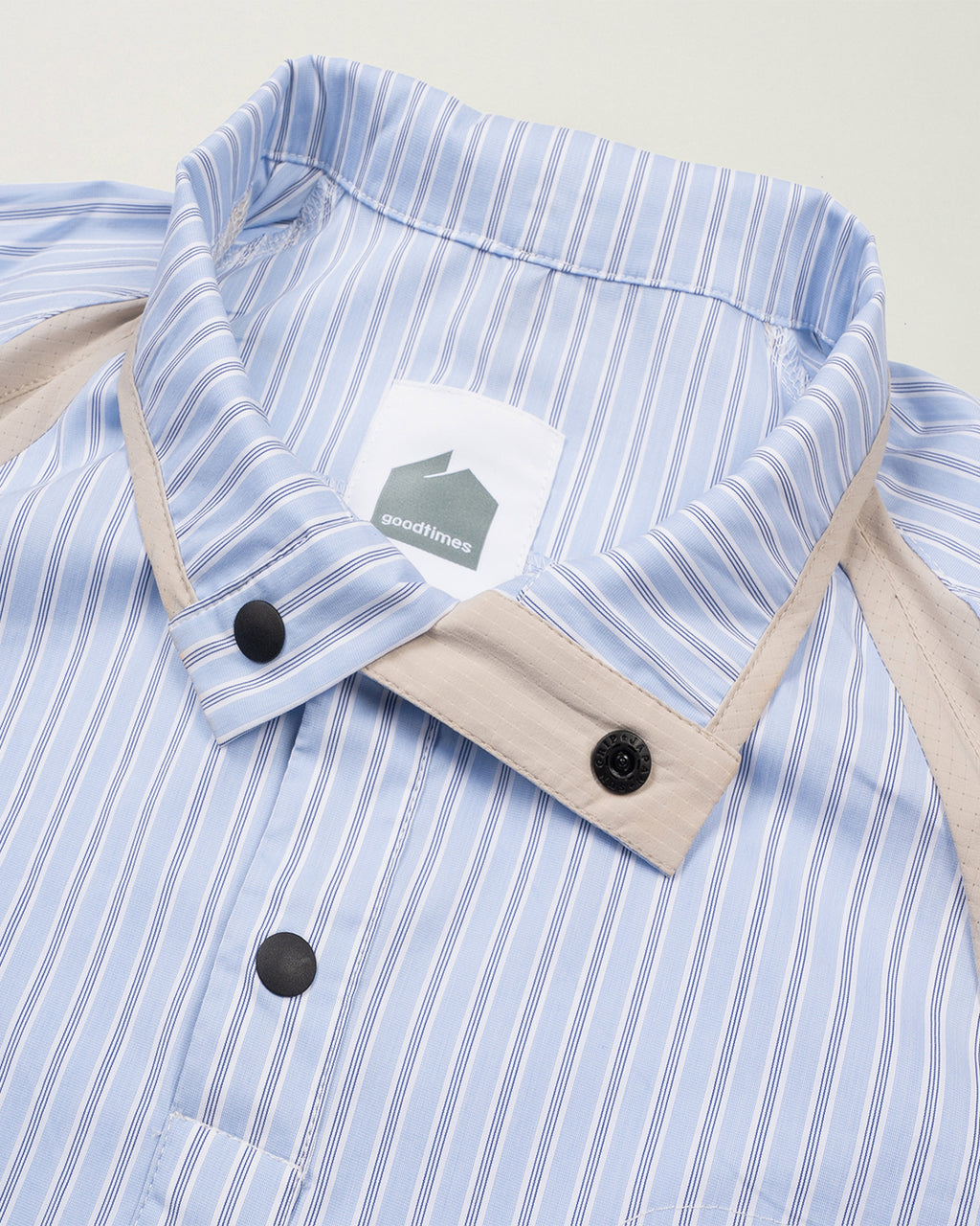 HALF SNAP PULLOVER BLUE STRIPE