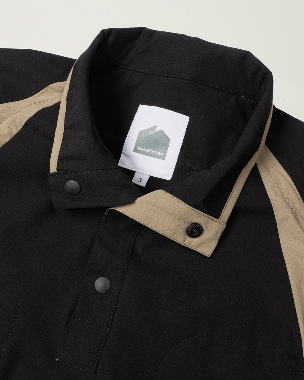 HALF SNAP PULLOVER BLACK