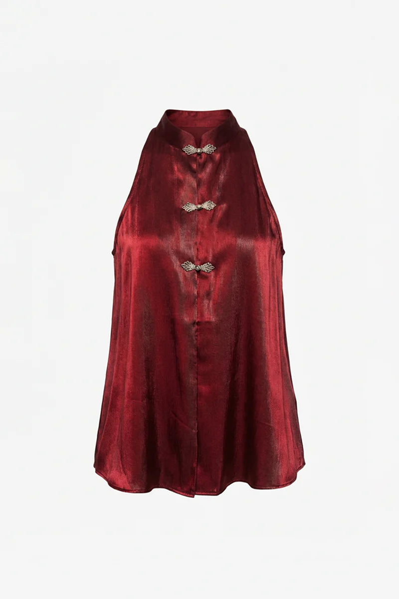 HALTER LUNA TOP - RED