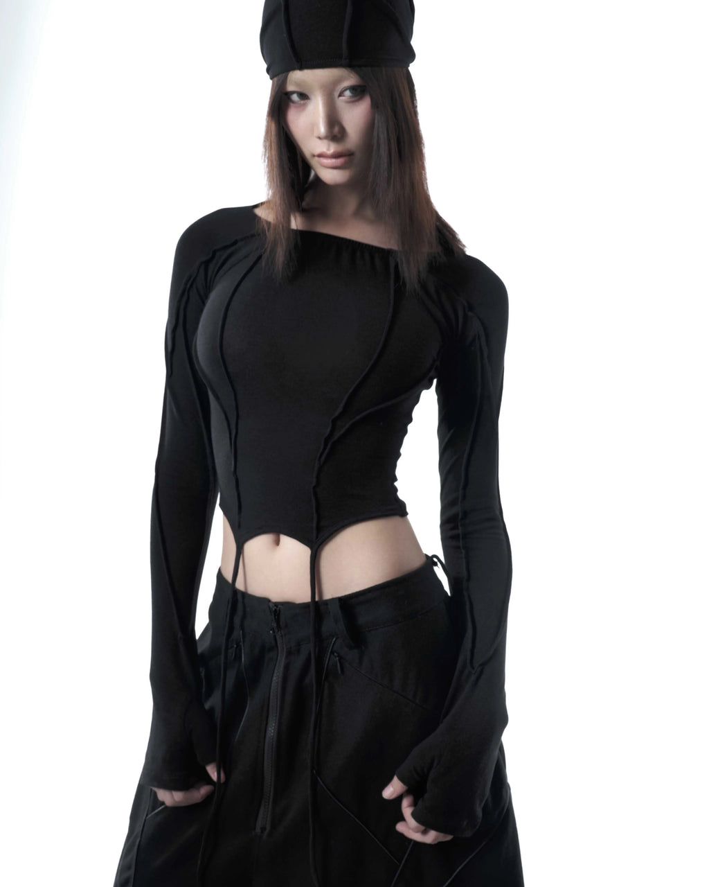 XIVIX TOP & HEADPIECE BLACK