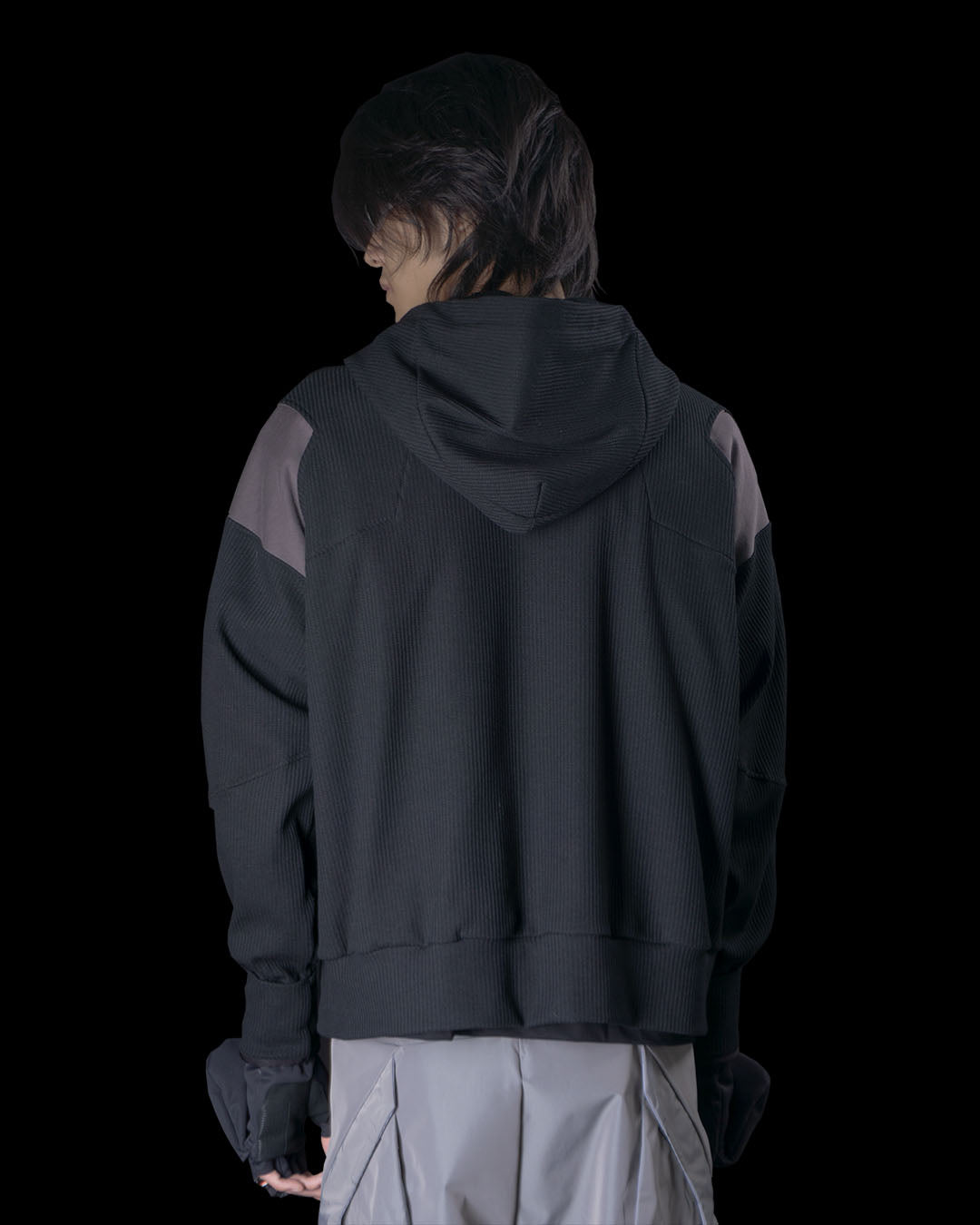 LV.3 WAFFLE HOODIE BLACK