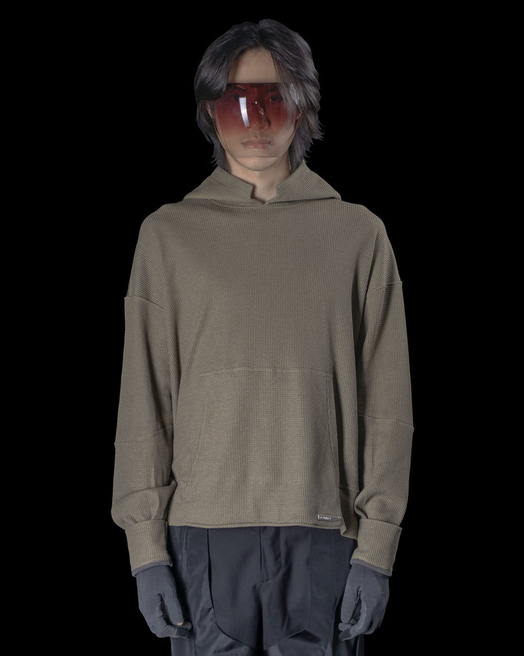 LV.3 WAFFLE HOODIE ARMY GREEN