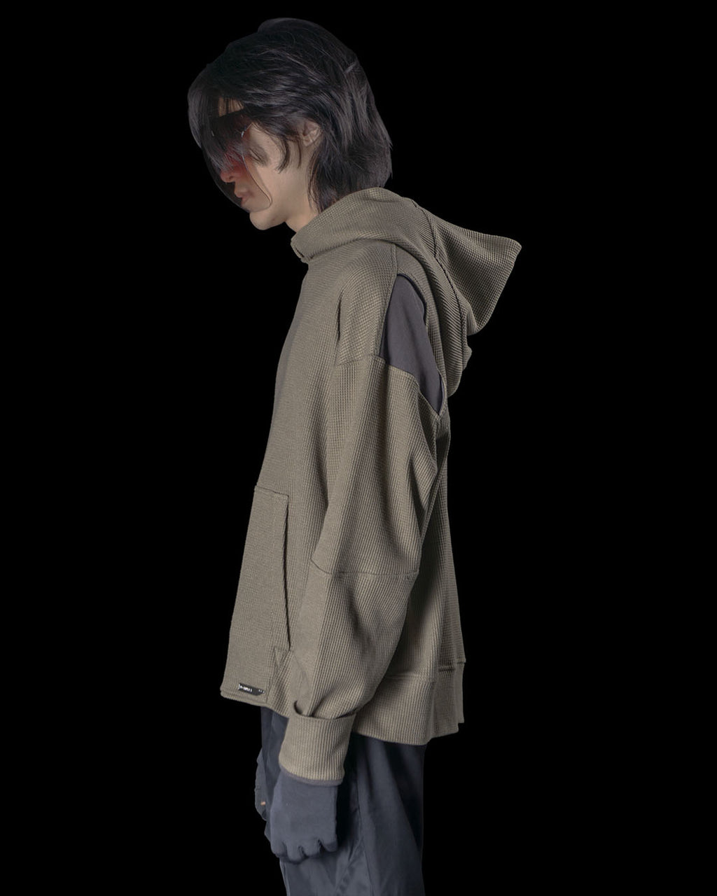 LV.3 WAFFLE HOODIE ARMY GREEN