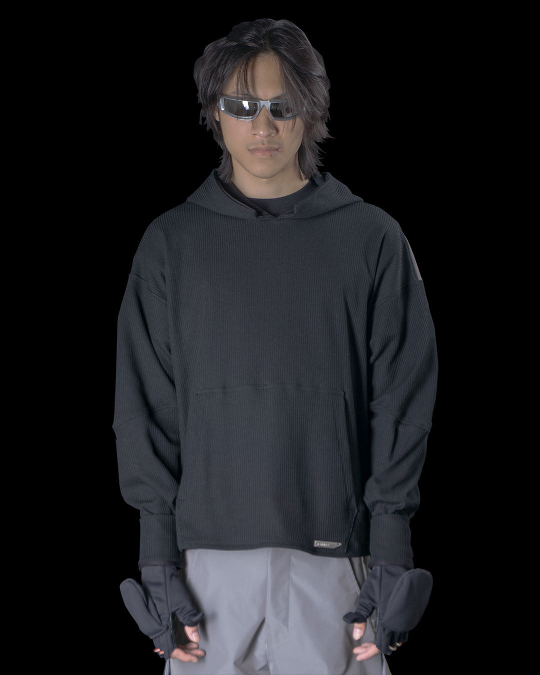 LV.3 WAFFLE HOODIE BLACK