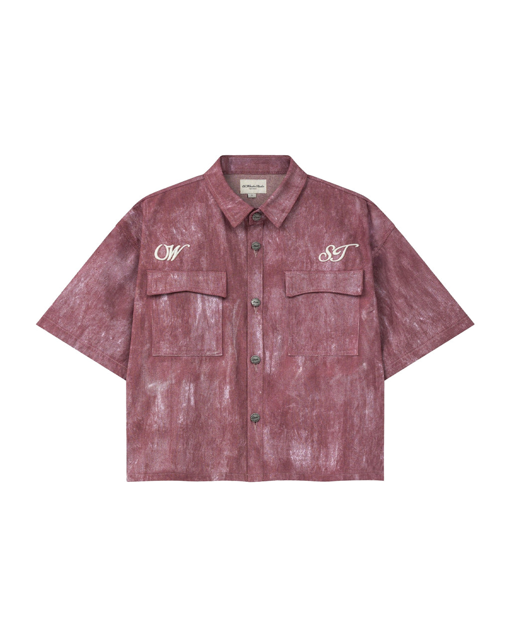 SHORSTSLEEVES DENIM SHIRT ROSEWOOD