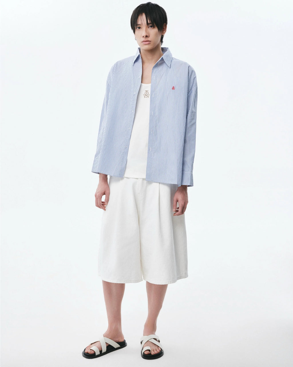 MINI LOGO STRIPE SHIRT BLUE