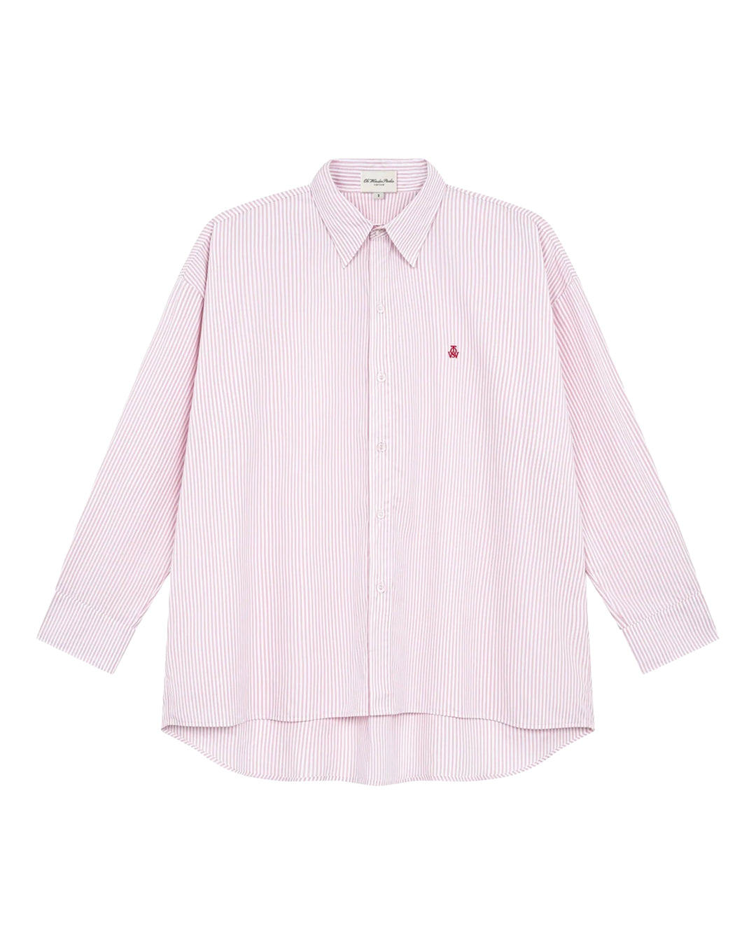 MINI LOGO STRIPE SHIRT SALMON