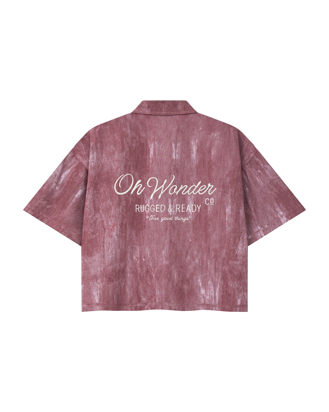SHORSTSLEEVES DENIM SHIRT ROSEWOOD