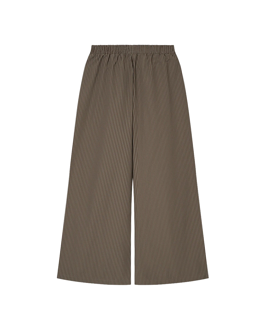 TIE FRONT STRIPE PANTS BROWN