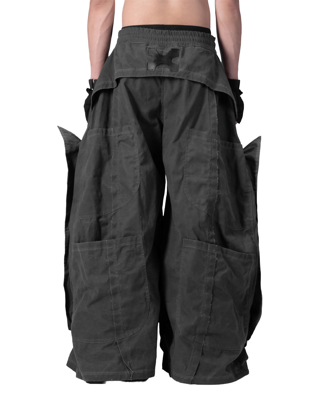 DOUBLE LAYERED PANTS - GREY