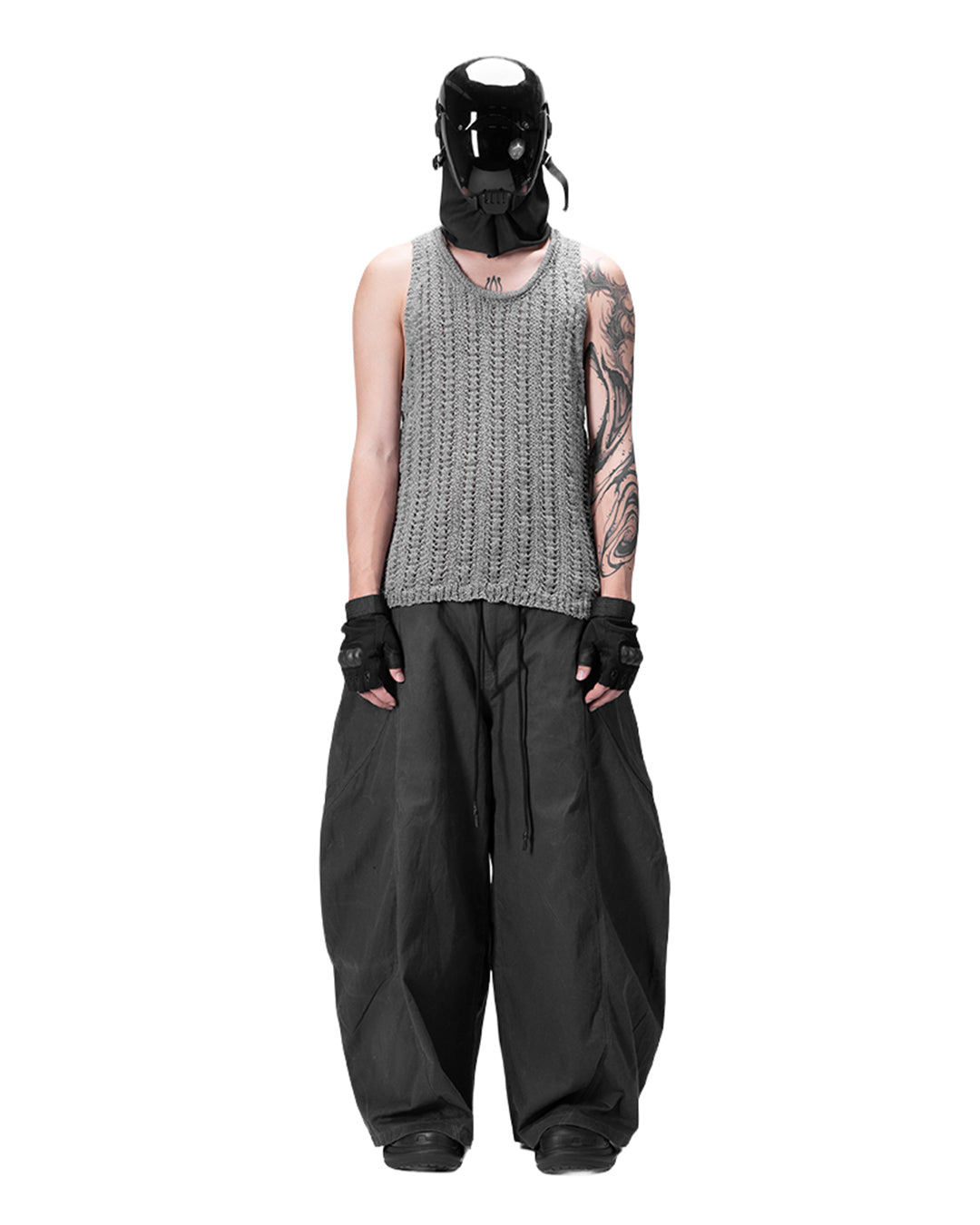 626 KNITTED SINGLET - GREY