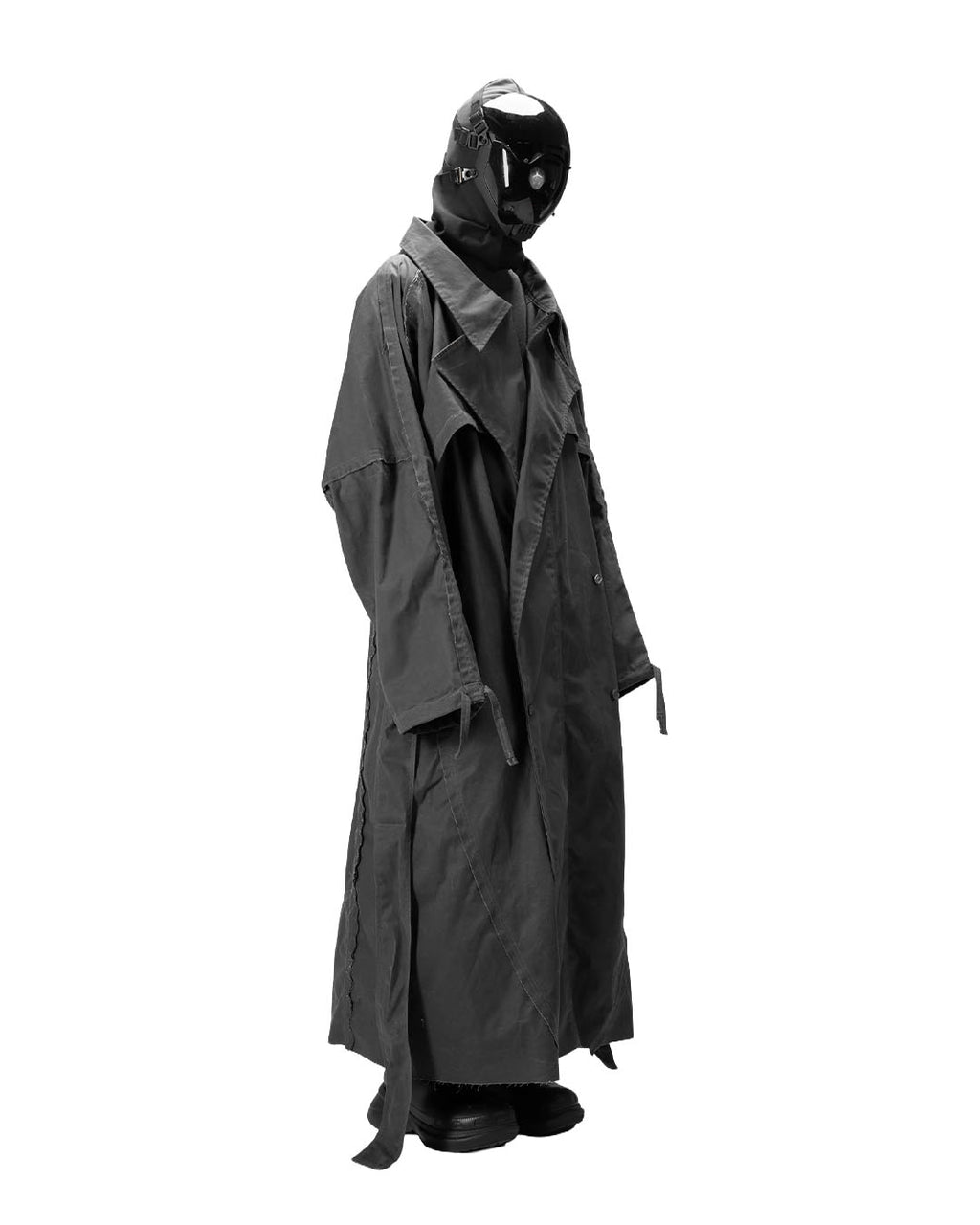 BAT PANEL TRENCH COAT - GREY