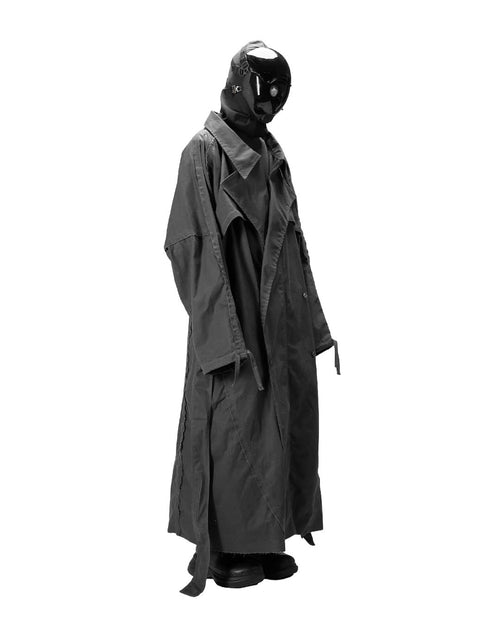 BAT PANEL TRENCH COAT - GREY