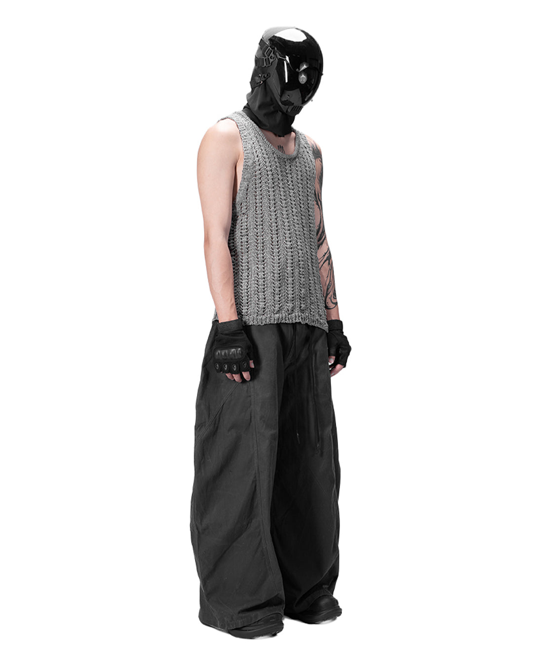 626 KNITTED SINGLET - GREY