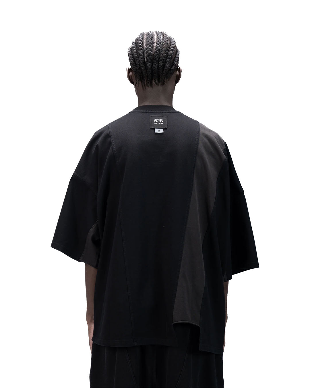 ASYMMETRICAL T-SHIRT - BLACK
