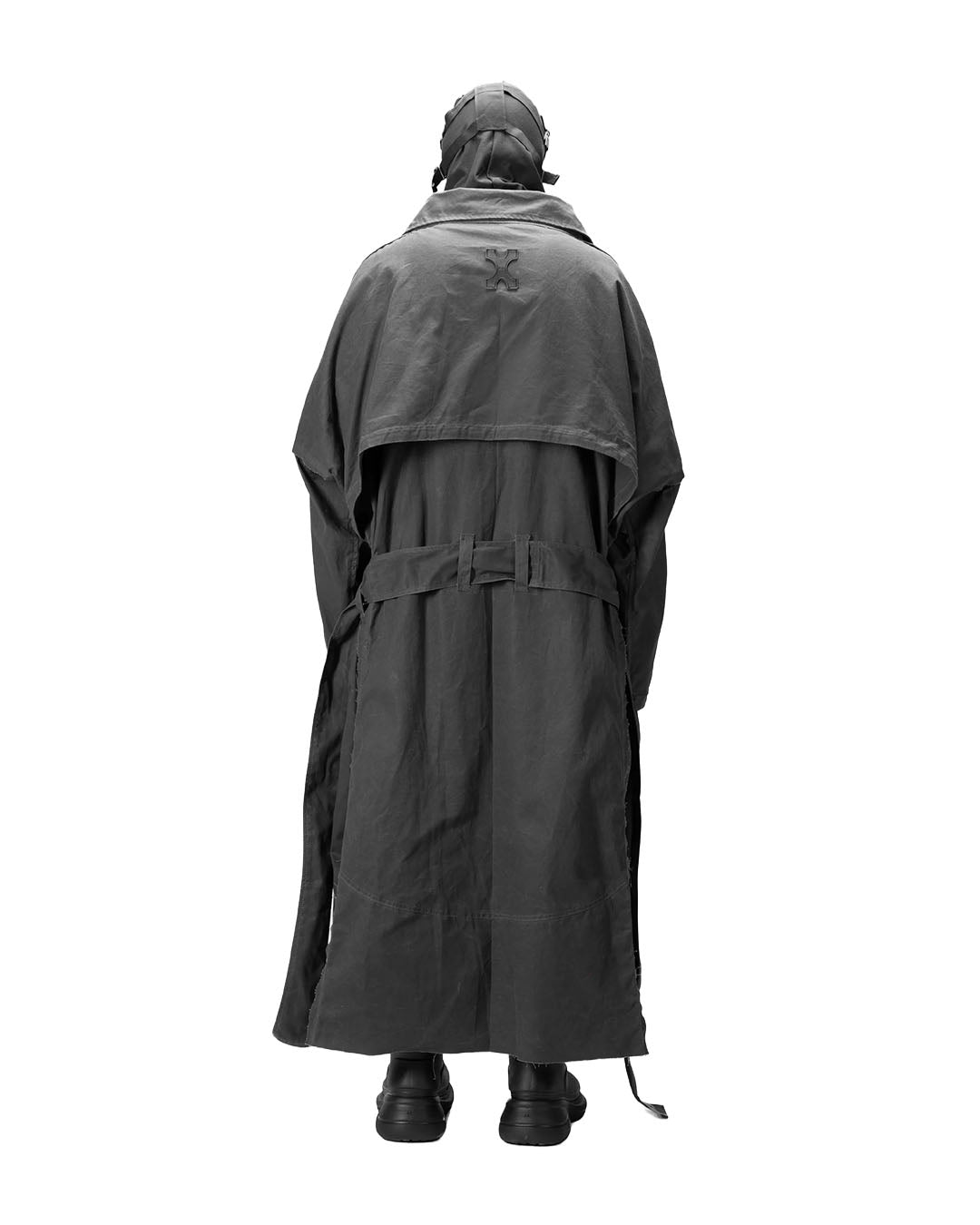 BAT PANEL TRENCH COAT - GREY