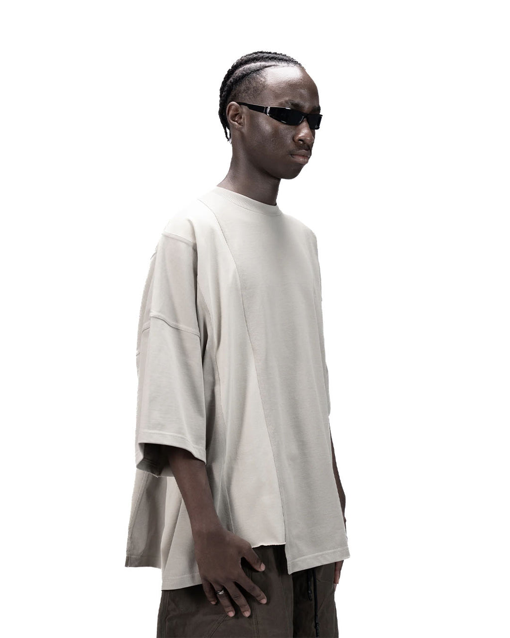 ASYMMETRICAL T-SHIRT - BEIGE