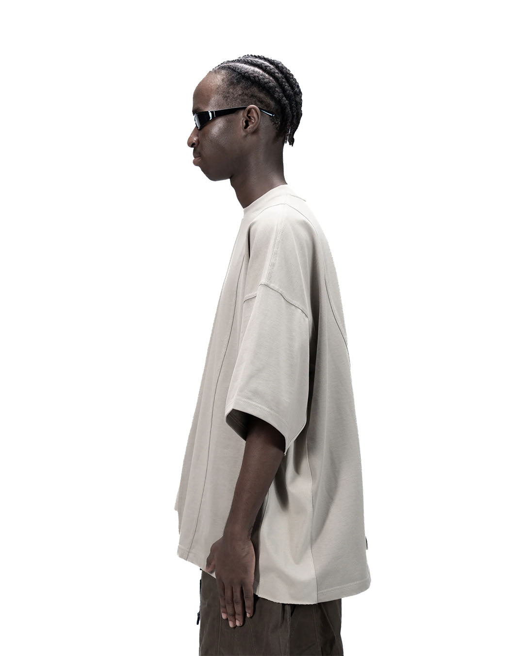 ASYMMETRICAL T-SHIRT - BEIGE