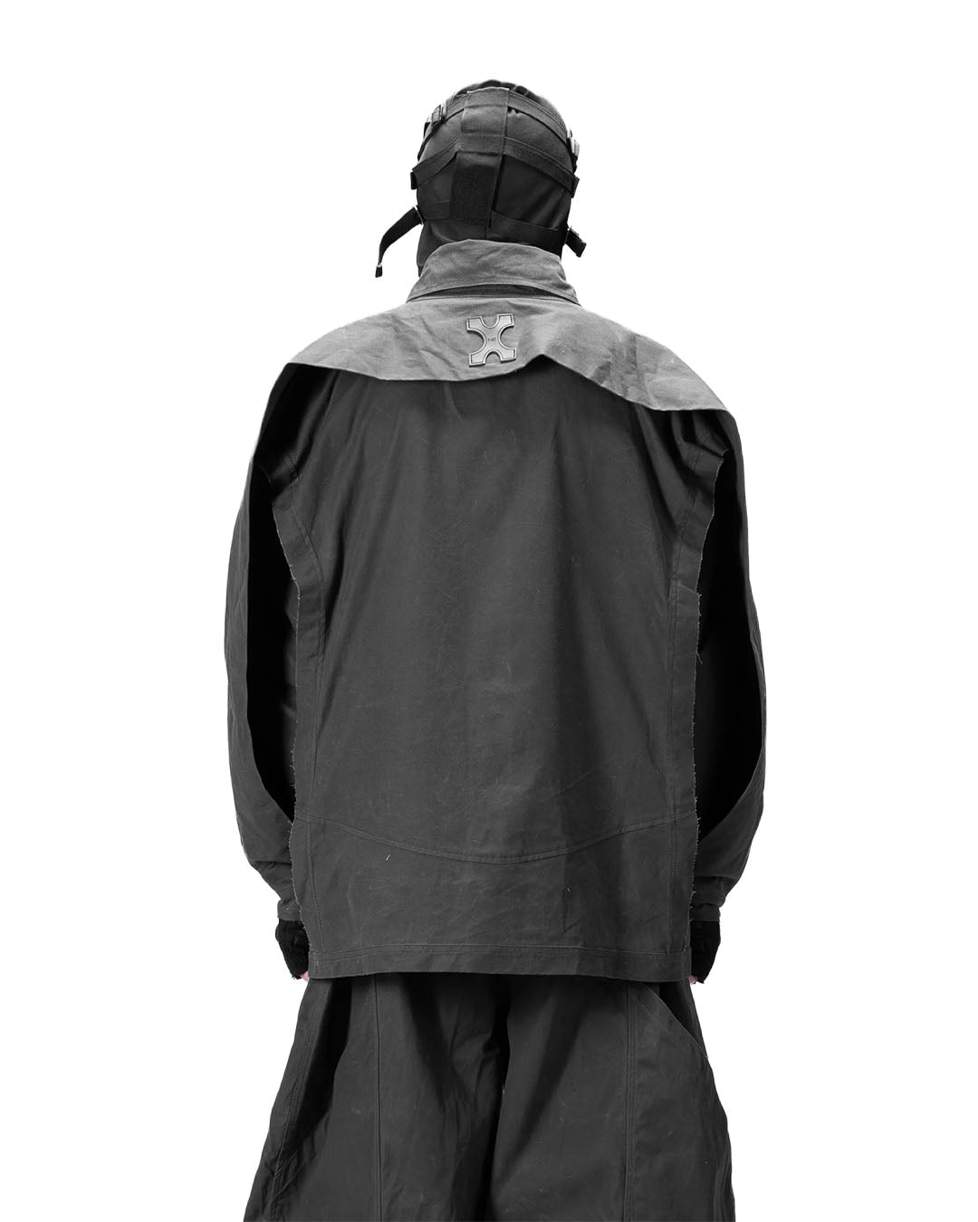 BACK PLEATED SHIRT - GREY