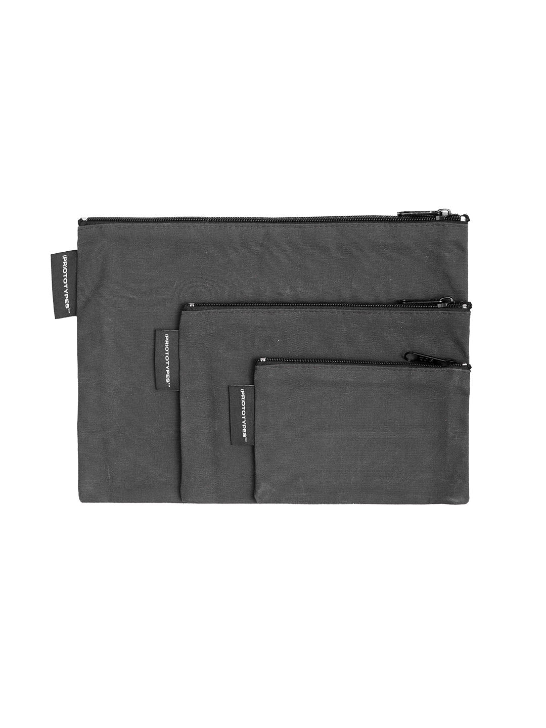 WAX CANVAS POUCH SET GREY