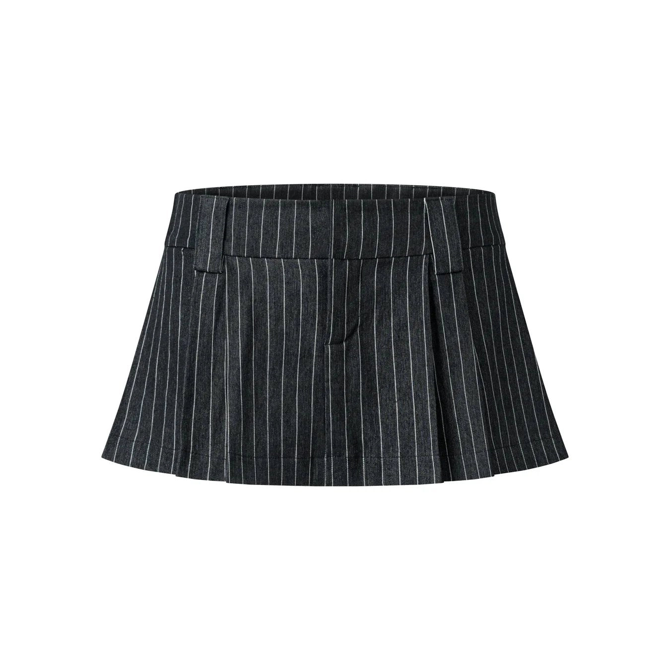 PUSHIE STRIPED MINI SKIRT BLACK