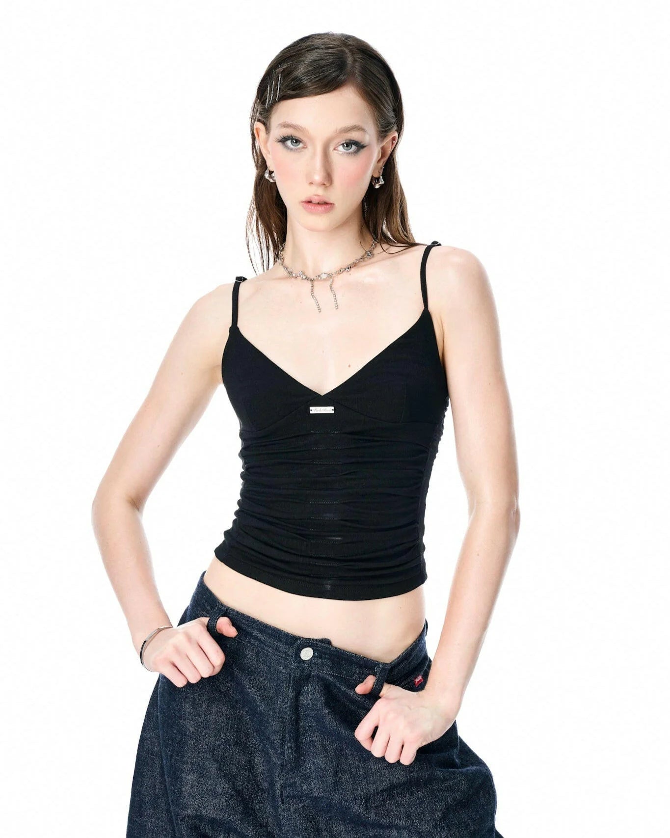 RIPPLE TOP BLACK