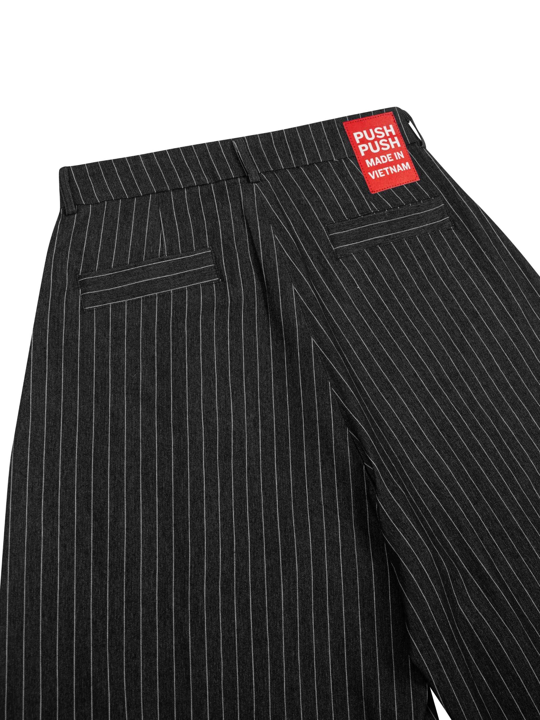 PINSTRIPE JORT BLACK