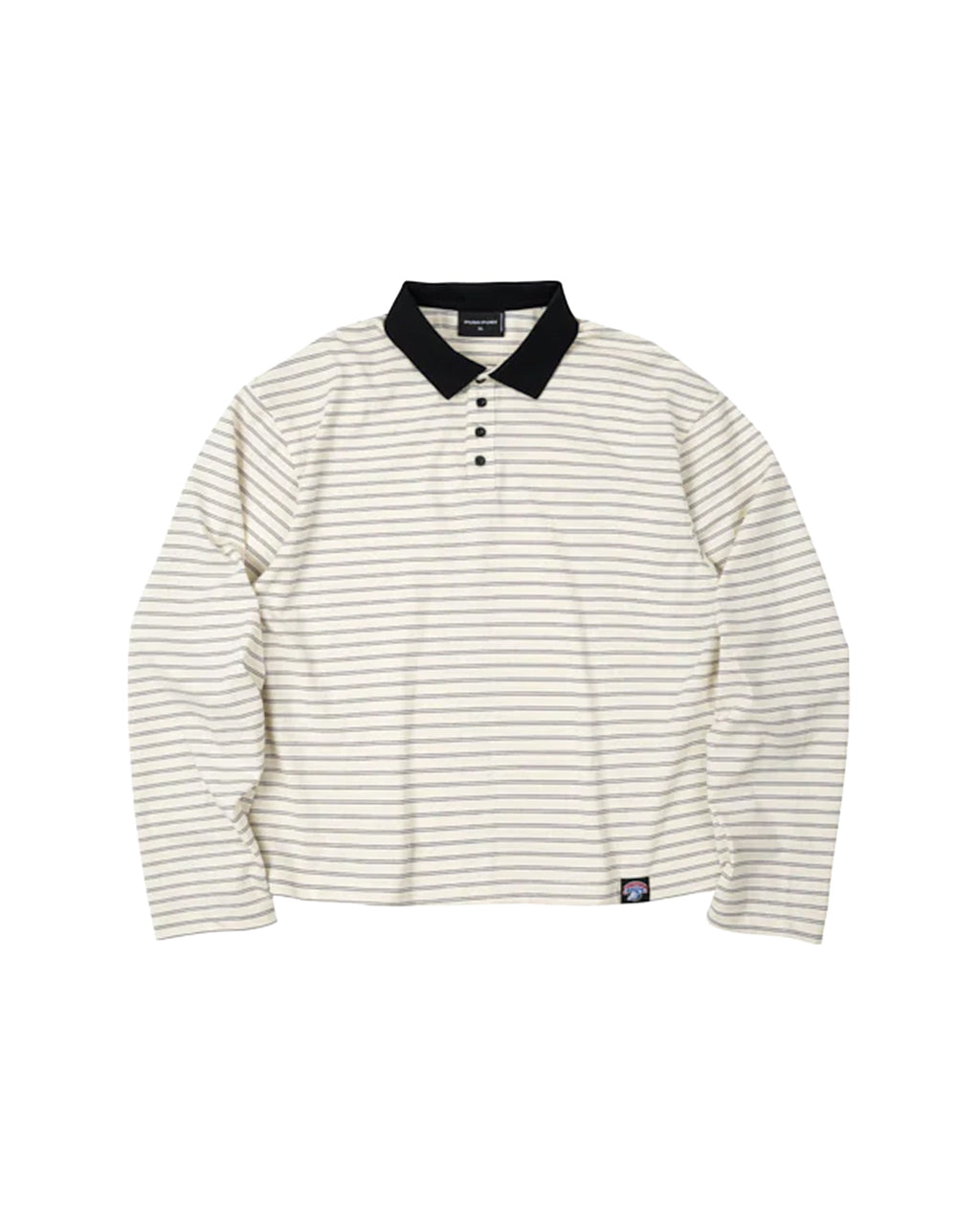 NOA STRIPED POLO TEE WHITE