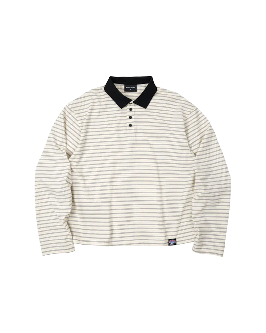 NOA STRIPED POLO TEE WHITE