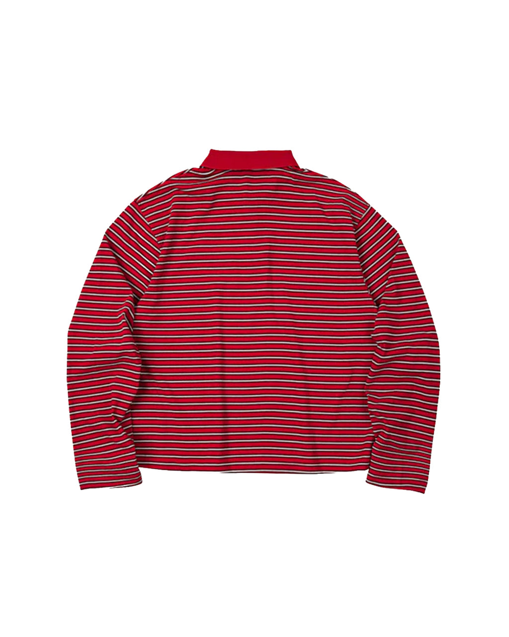OLLY STRIPED POLO TEE RED