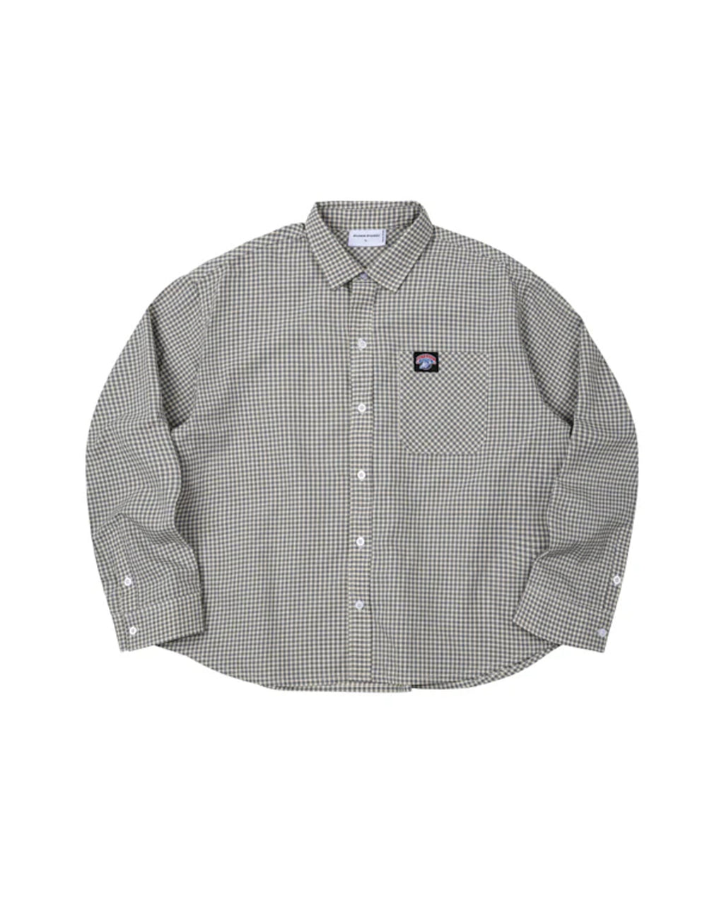 GINGHAM OVERSIZE SHIRT DUSTY BEIGE