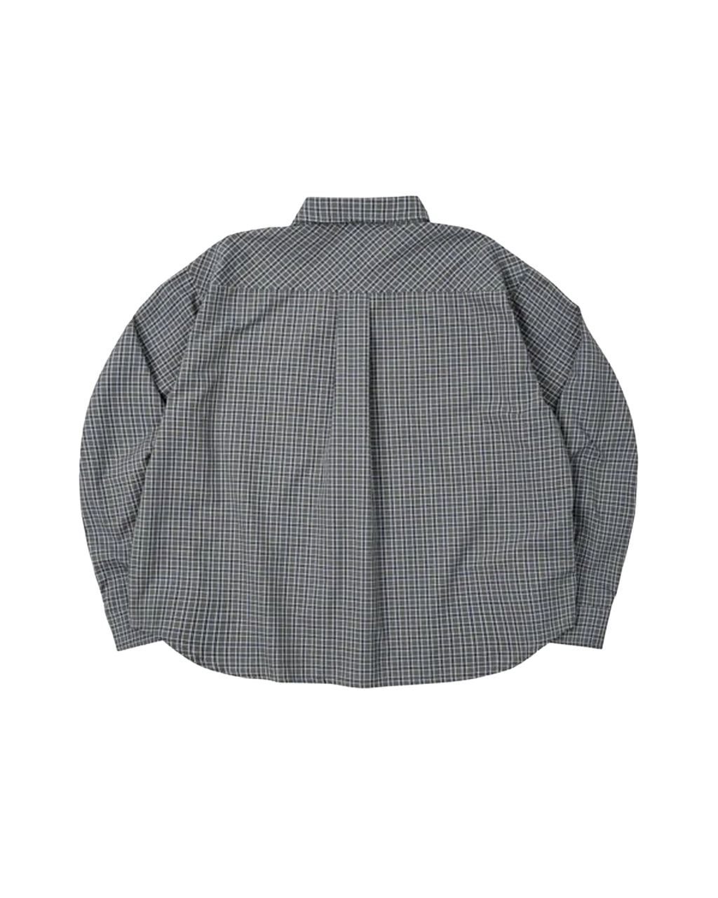GINGHAM OVERSIZE SHIRT OLIVE GREY