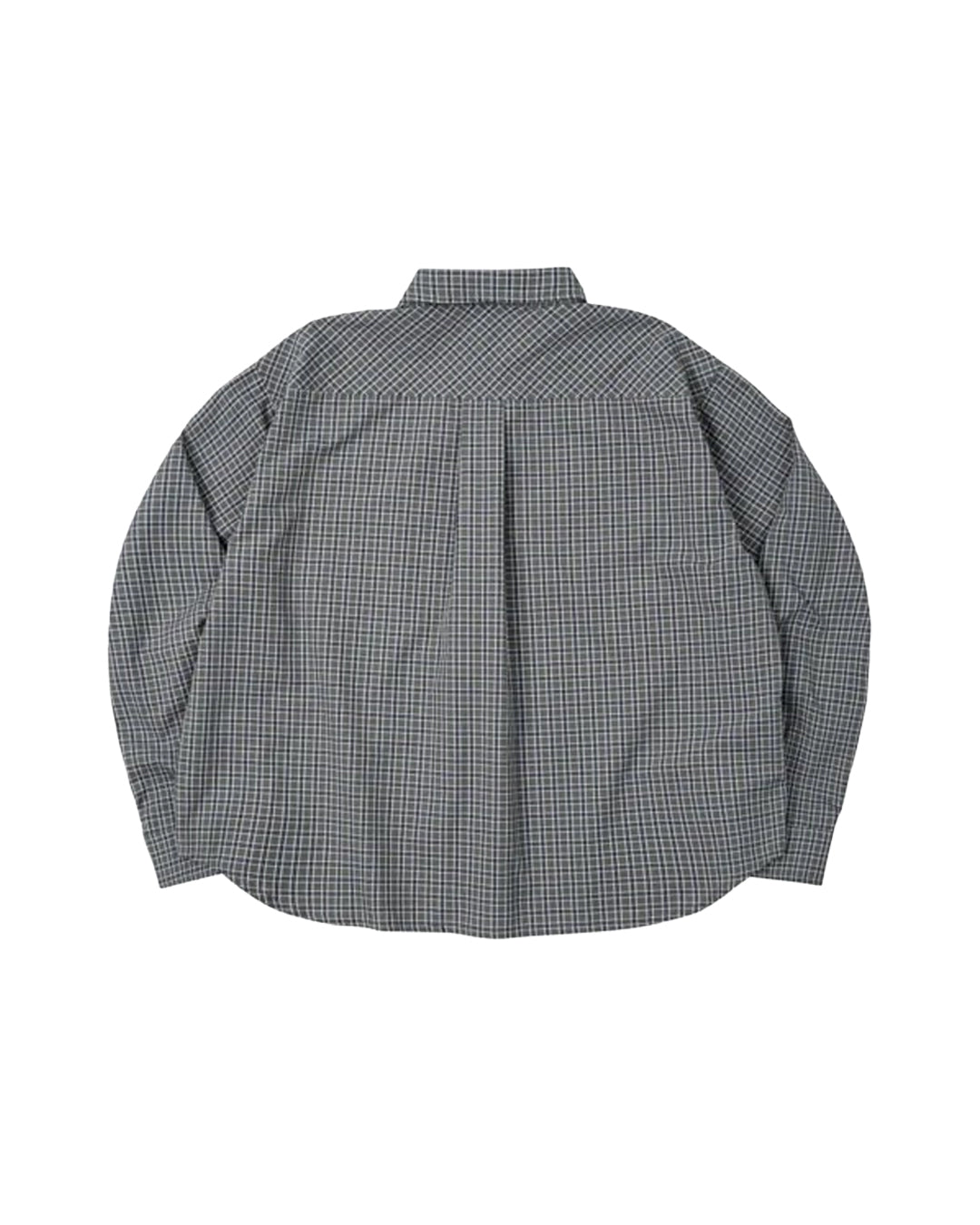 GINGHAM OVERSIZE SHIRT OLIVE GREY