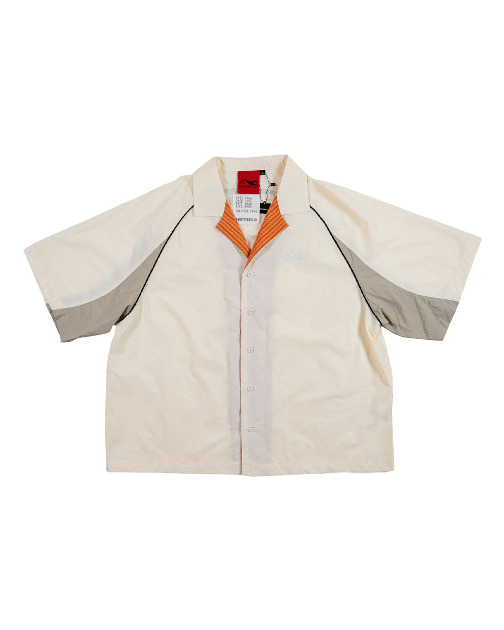 PAPA CONTRAST BOXY SHIRT BEIGE