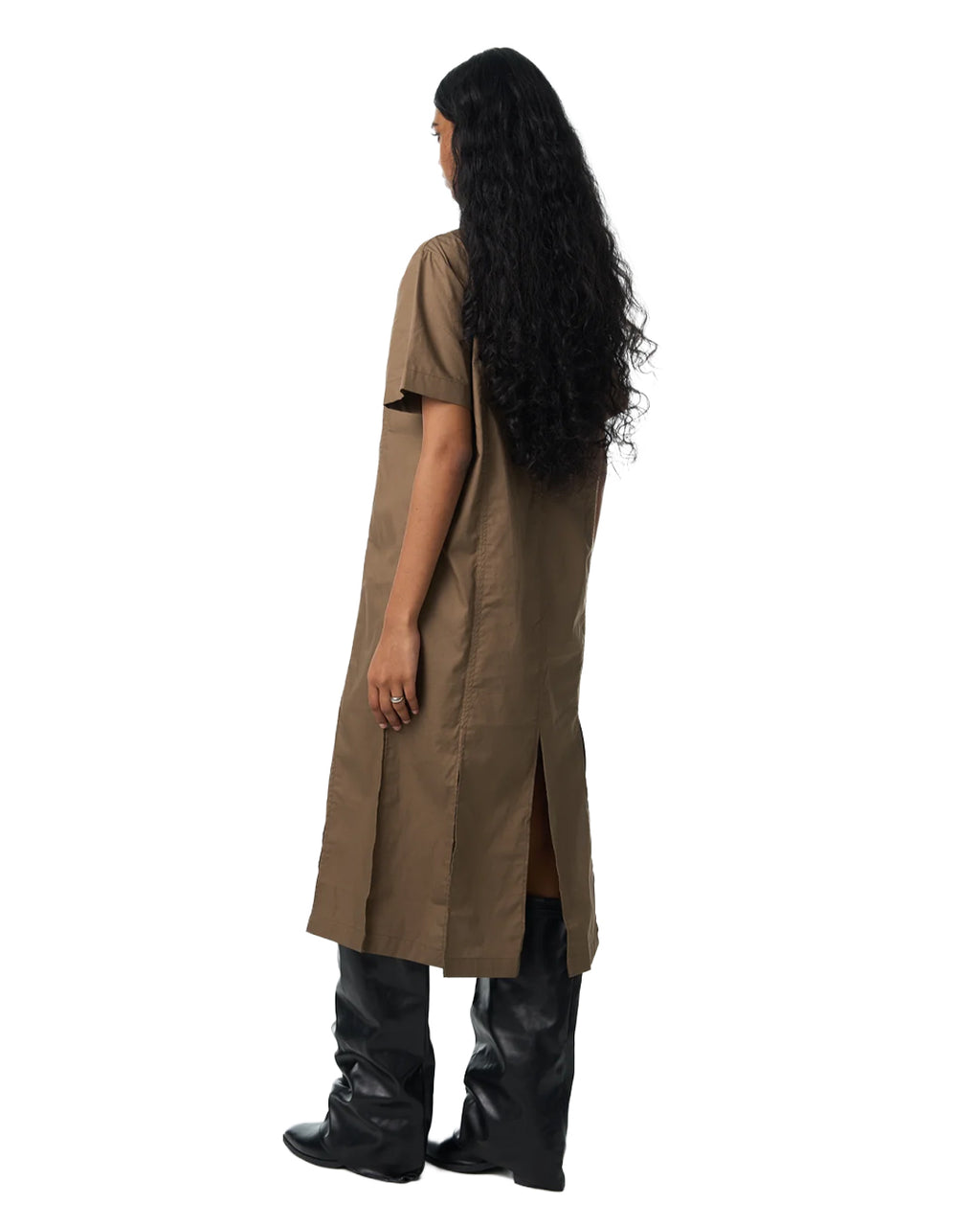 SHIRT DRESS WITH SPILTS