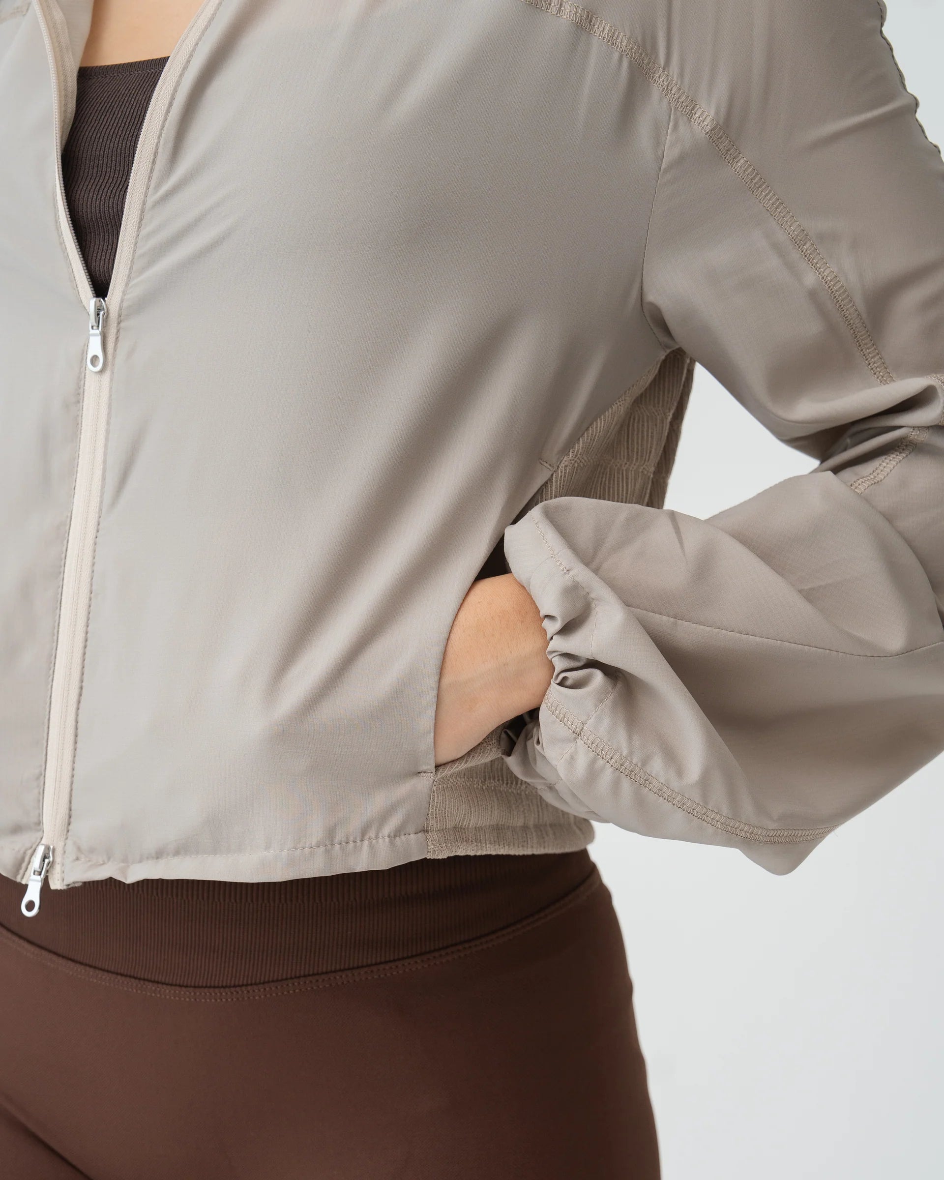 CROPPED MIST JACKET BEIGE