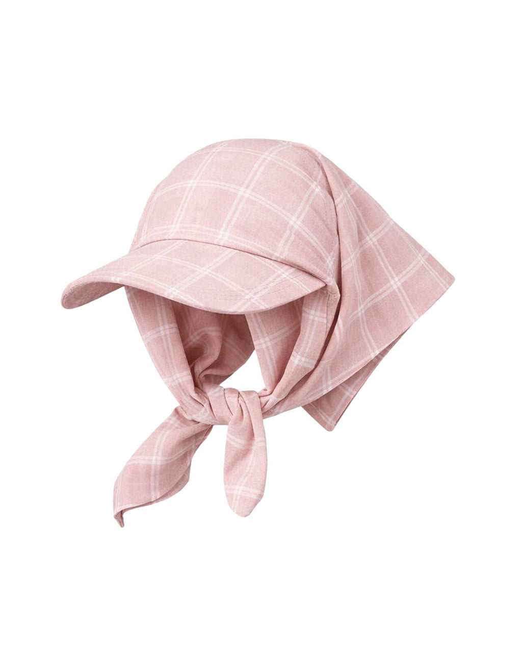 SILLYSALLY Pink Checkered Scarf Hat