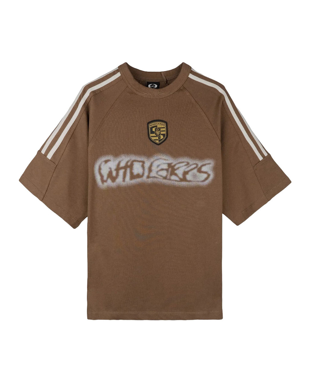 DISTORTED LOGO TEE BROWN
