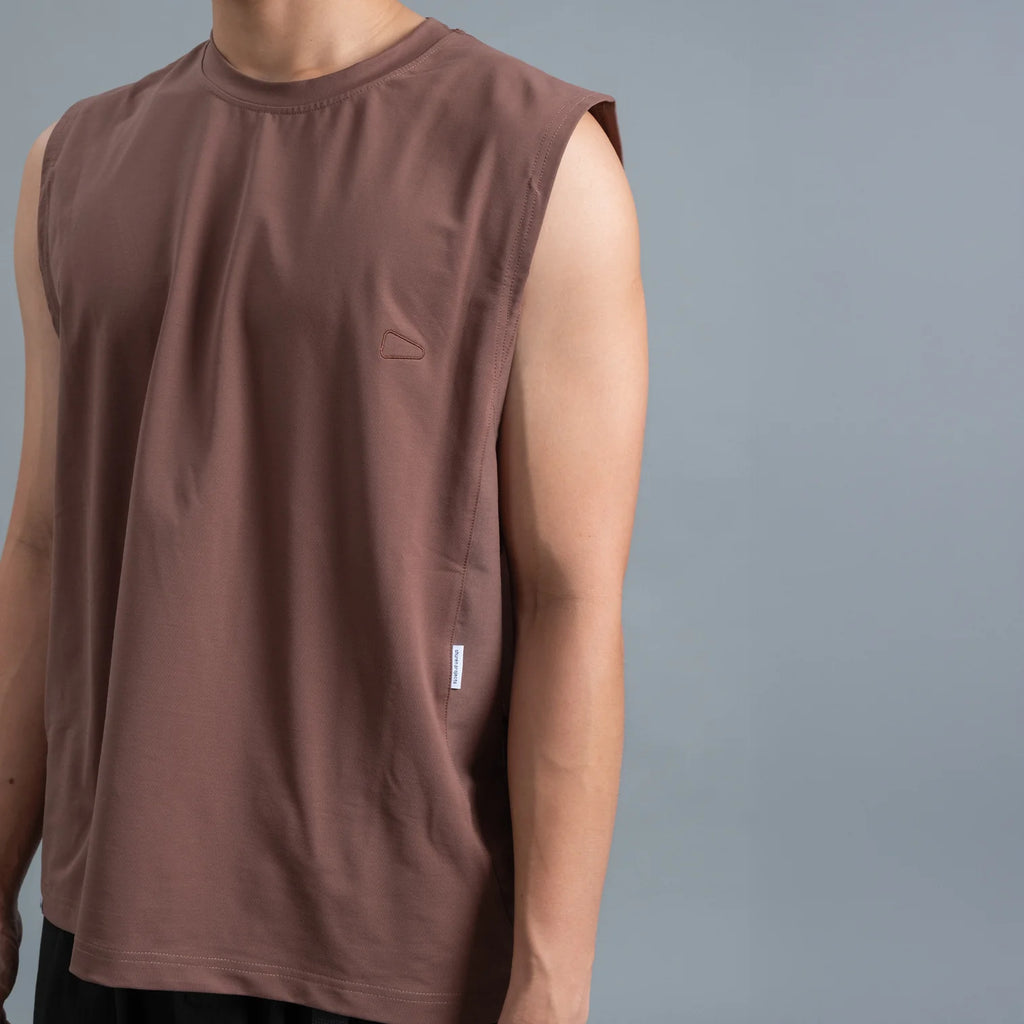 SLEEVELESS 2-TONE MAROON